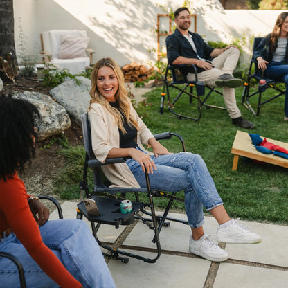Heavy-Duty Freestyle Freestyle Rocker with Side Table - Choice 853 - RoadTrip Rocker Smooth Motion Camp Chair Detail