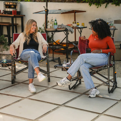 Heavy-Duty Freestyle Freestyle Rocker XL with Side Table - Choice 836 - Heavy-Duty Kickback Rocker with Beverage Holder Detail