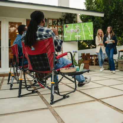 Heavy-Duty Freestyle Freestyle Rocker XL with Side Table - Choice 836 - Heavy-Duty Kickback Rocker with Beverage Holder Detail