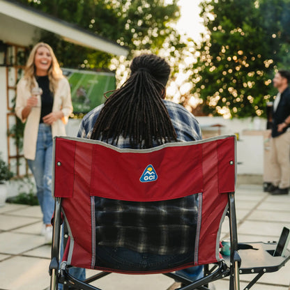 Heavy-Duty Freestyle Freestyle Rocker XL with Side Table - Choice 836 - Heavy-Duty Kickback Rocker with Beverage Holder Detail
