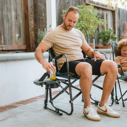 Heavy-Duty Freestyle Freestyle Rocker with Side Table - Choice 853 - RoadTrip Rocker Smooth Motion Camp Chair Detail