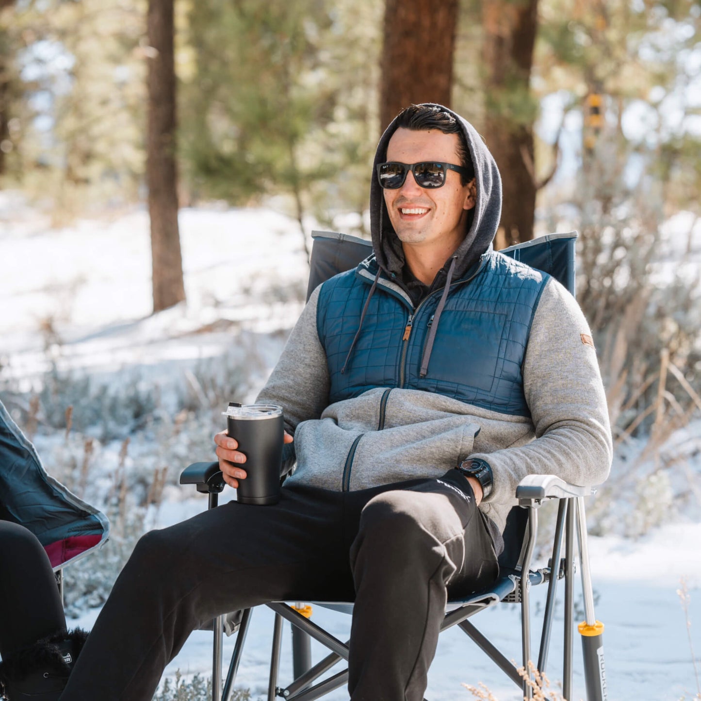 Heavy-Duty Freestyle RoadTrip Rocker - Choice 855 - Patented Spring-Action Rocking Chair for Camping Detail