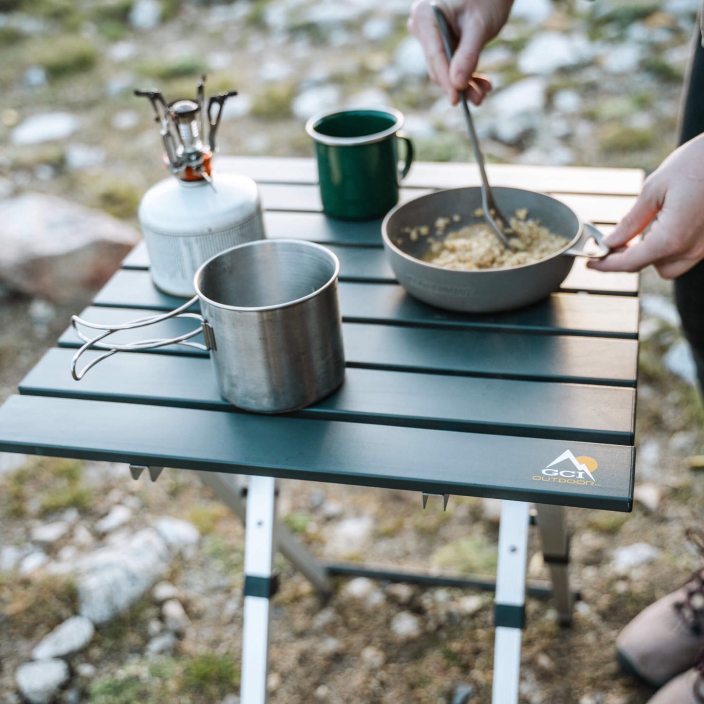 Heat-Resistant Compact Camp Table 20 - Choice 513 - Multi-Functional Heavy-Duty Grilling Table Counter Detail