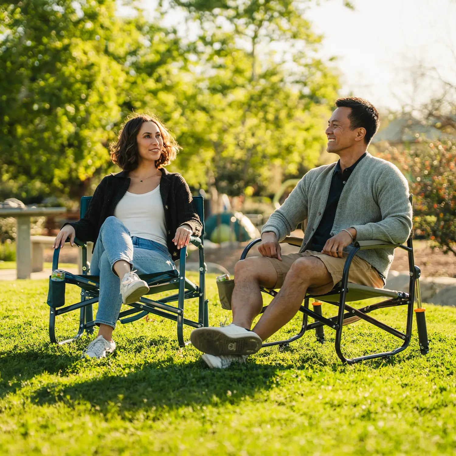 Premium All-Weather Grab & Go Rocker - Choice 551 - Freestyle Rocker Portable Outdoor Folding Chair Detail