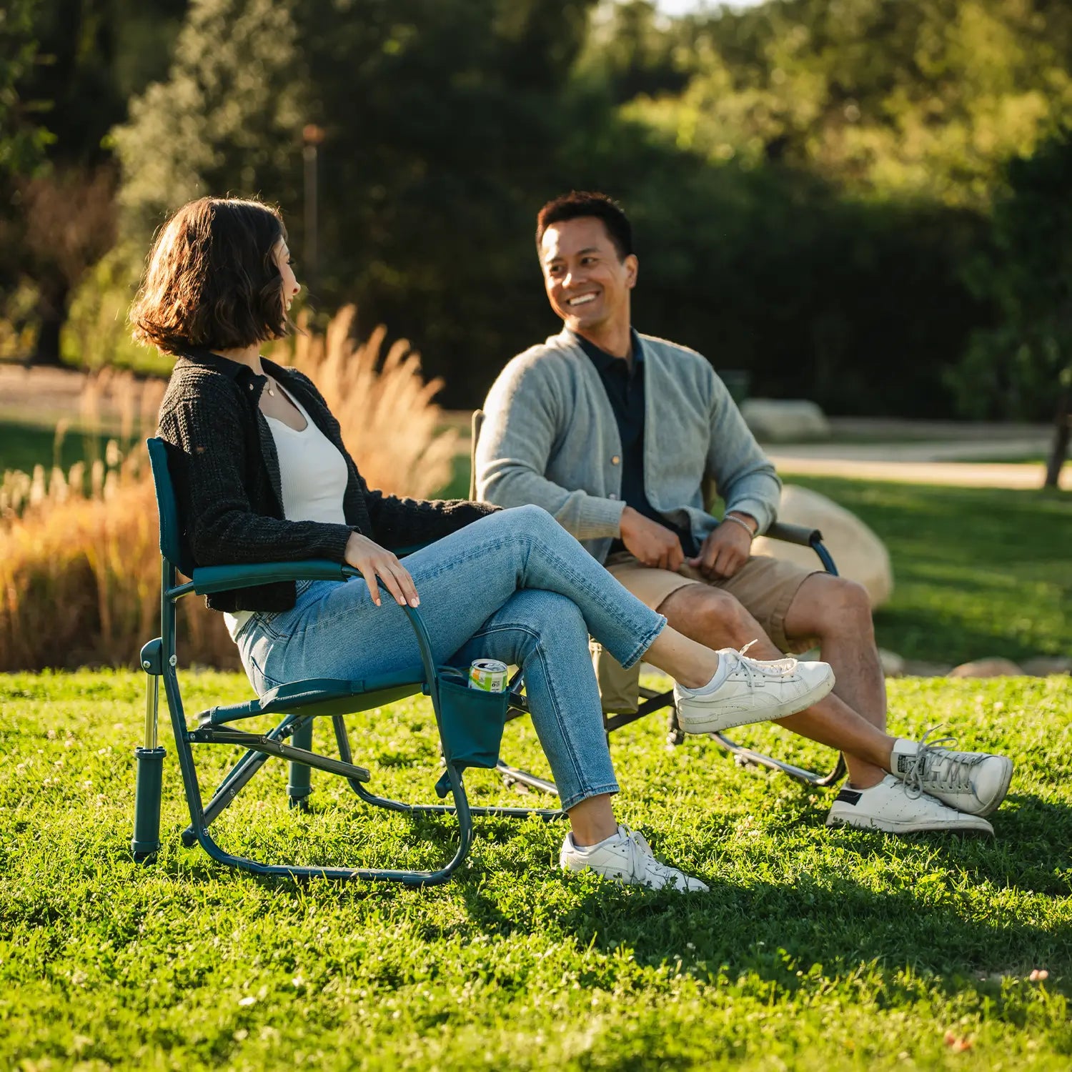 Premium All-Weather Grab & Go Rocker - Choice 551 - Freestyle Rocker Portable Outdoor Folding Chair Detail