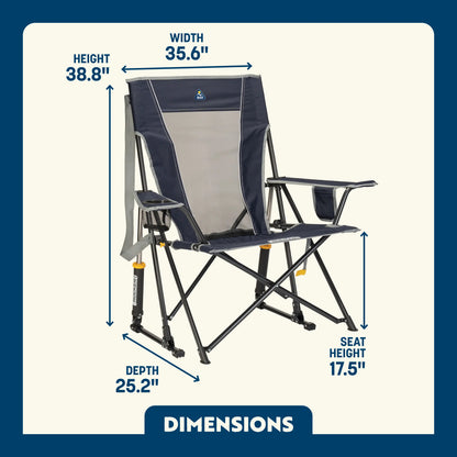 Heavy-Duty Freestyle Comfort Pro Rocker - Choice 375 - Freestyle Rocker Portable Outdoor Folding Chair Detail