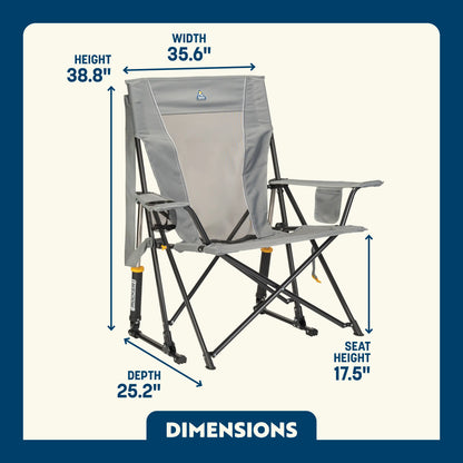 Heavy-Duty Freestyle Comfort Pro Rocker - Choice 375 - Freestyle Rocker Portable Outdoor Folding Chair Detail