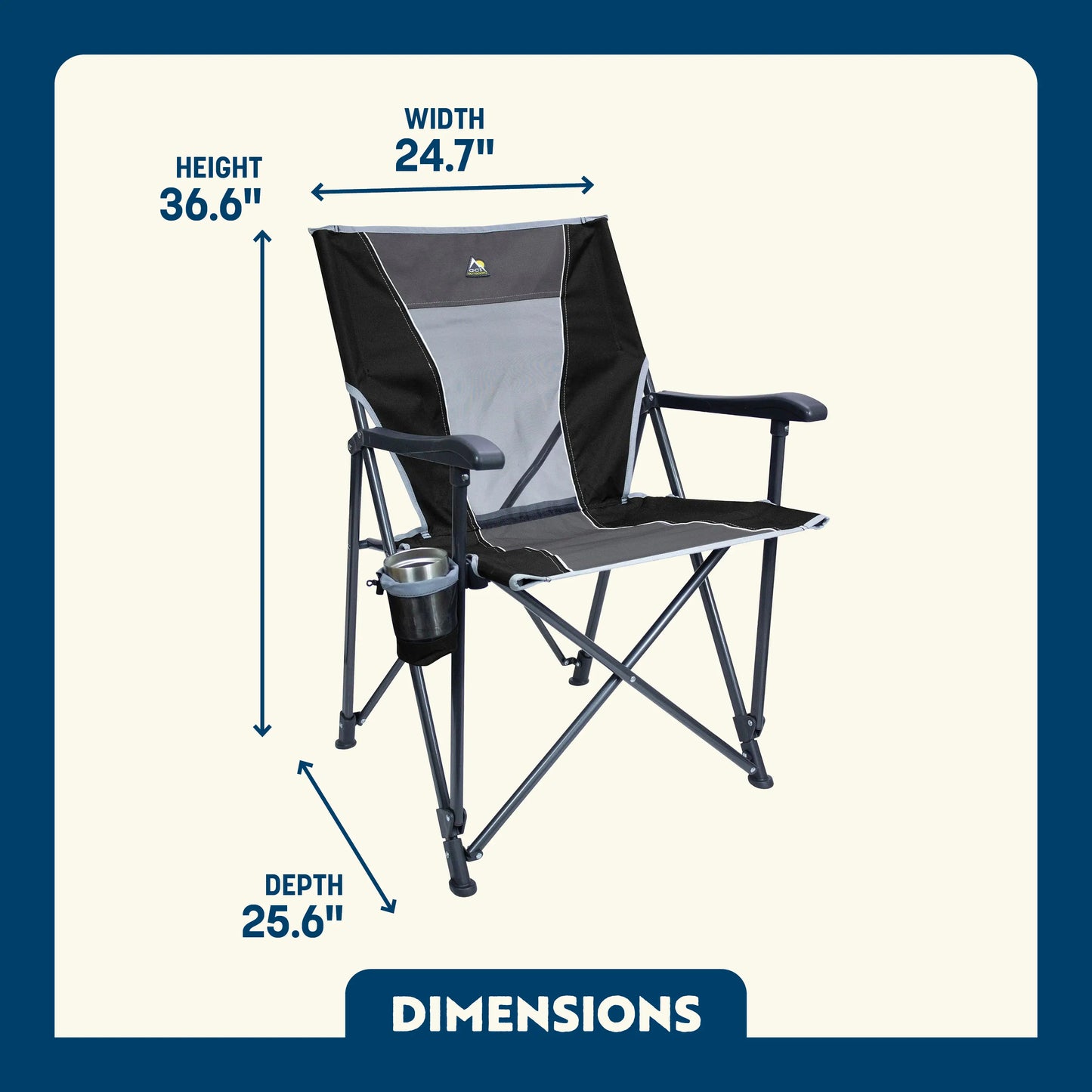 Space-Saving Pico Eazy Chair - Choice 976 - Ultra-Lightweight Telescoping PackSeat Travel Stool Detail