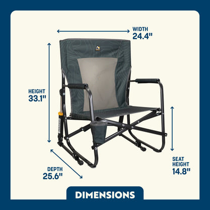 Heavy-Duty Freestyle FirePit Rocker - Choice 737 - Freestyle Rocker Portable Outdoor Folding Chair Detail