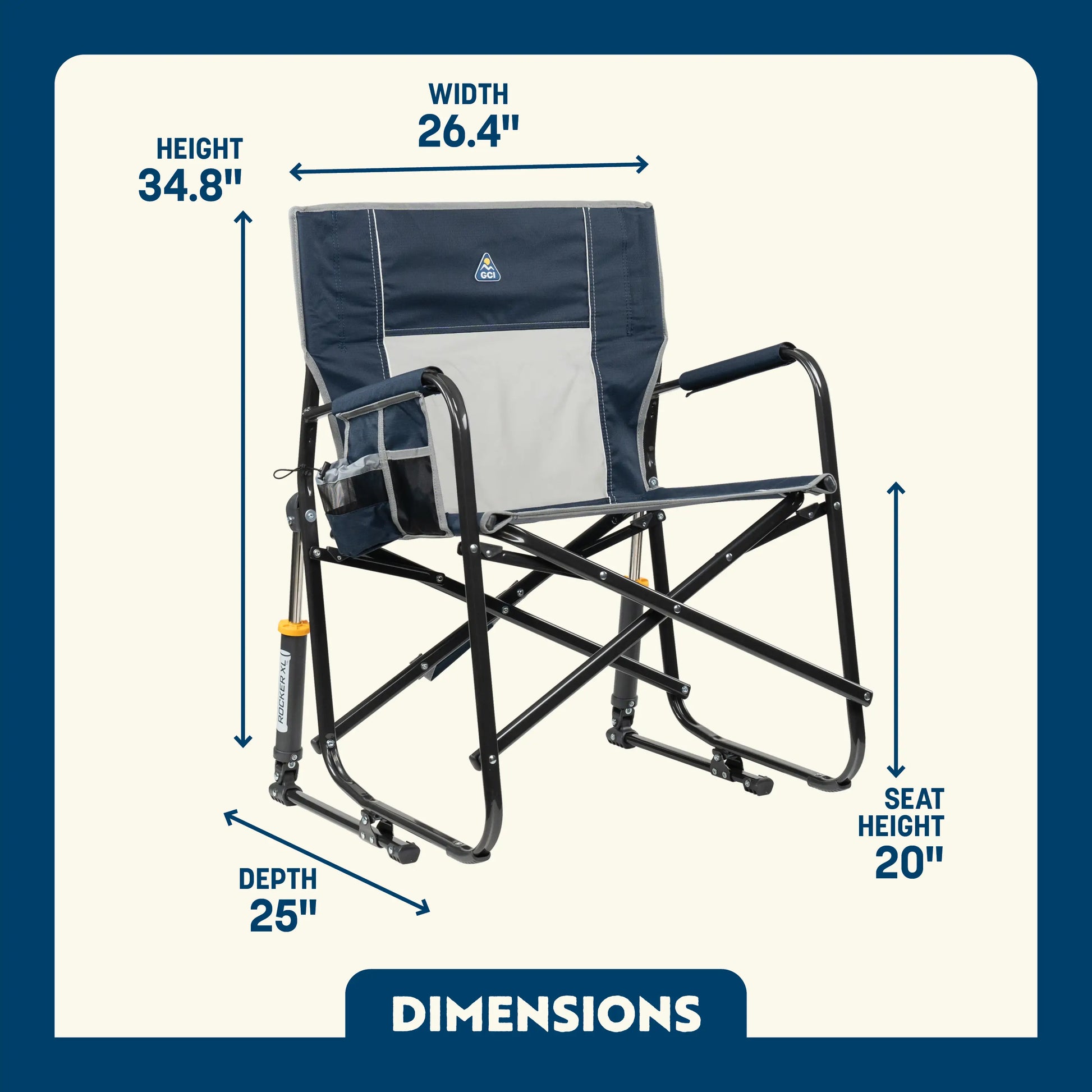 Heavy-Duty Freestyle Freestyle Rocker XL - Choice 552 - Heavy-Duty Kickback Rocker with Beverage Holder Detail