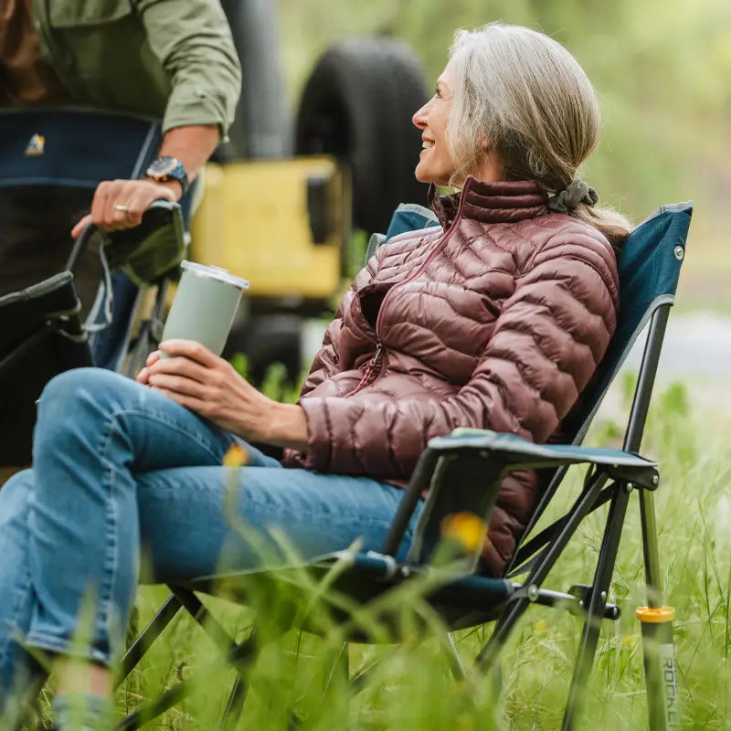Smooth Motion Kickback Rocker - Choice 345 - Patented Spring-Action Rocking Chair for Camping Detail