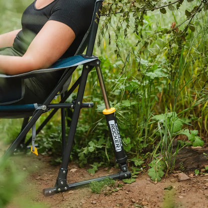 Smooth Motion Kickback Rocker - Choice 345 - Patented Spring-Action Rocking Chair for Camping Detail