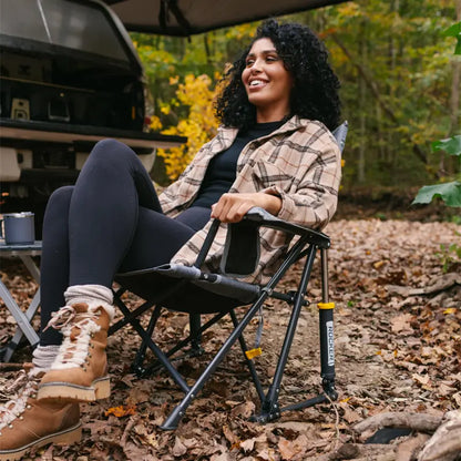 Smooth Motion Kickback Rocker - Choice 345 - Patented Spring-Action Rocking Chair for Camping Detail