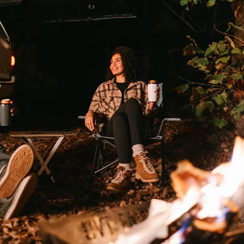 Smooth Motion Kickback Rocker - Choice 345 - Patented Spring-Action Rocking Chair for Camping Detail