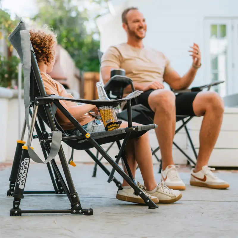 Smooth Motion Kickback Rocker - Choice 345 - Patented Spring-Action Rocking Chair for Camping Detail