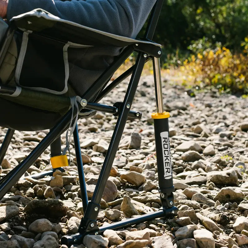 Smooth Motion Kickback Rocker - Choice 345 - Patented Spring-Action Rocking Chair for Camping Detail