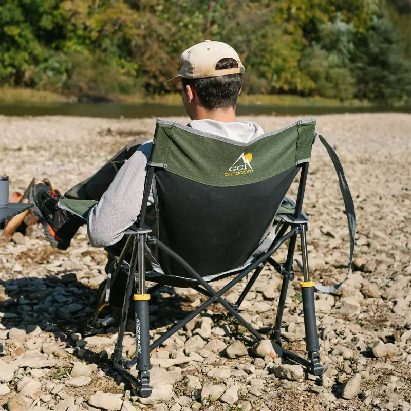 Smooth Motion Kickback Rocker - Choice 345 - Patented Spring-Action Rocking Chair for Camping Detail