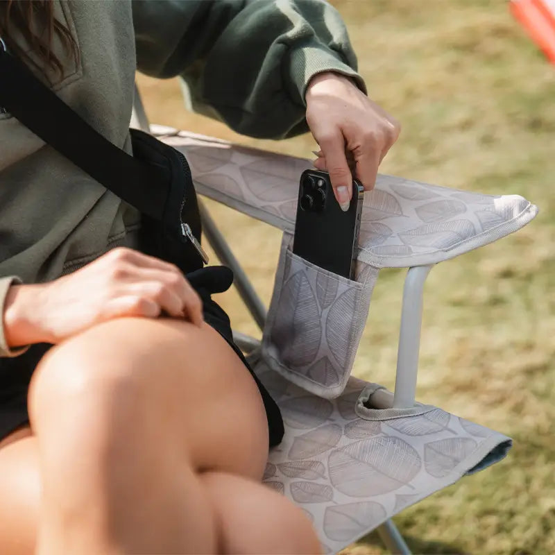 Smooth Motion Kickback Rocker - Choice 345 - Patented Spring-Action Rocking Chair for Camping Detail