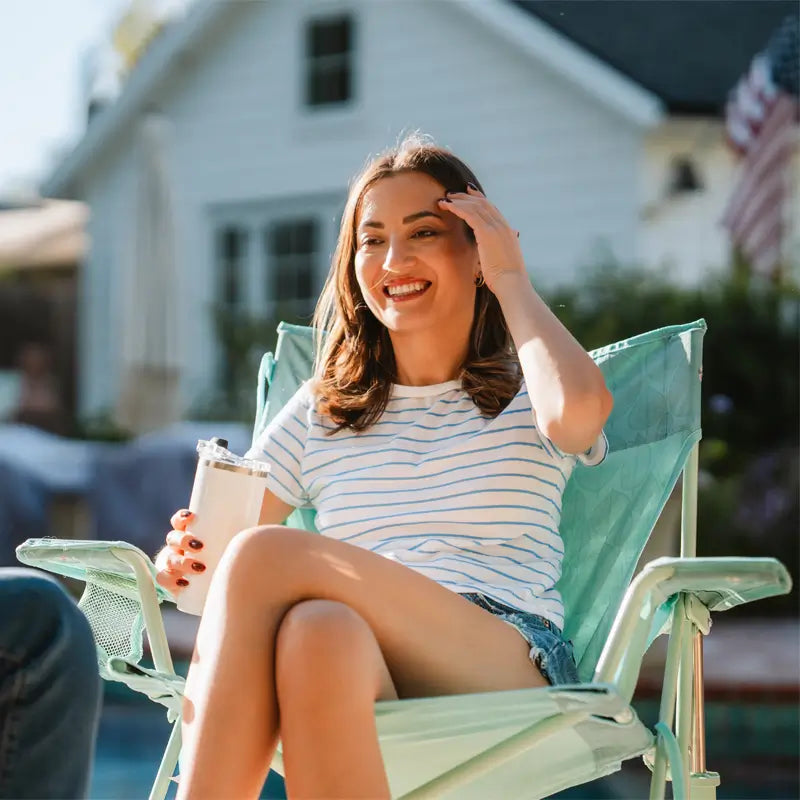 Smooth Motion Kickback Rocker - Choice 345 - Patented Spring-Action Rocking Chair for Camping Detail