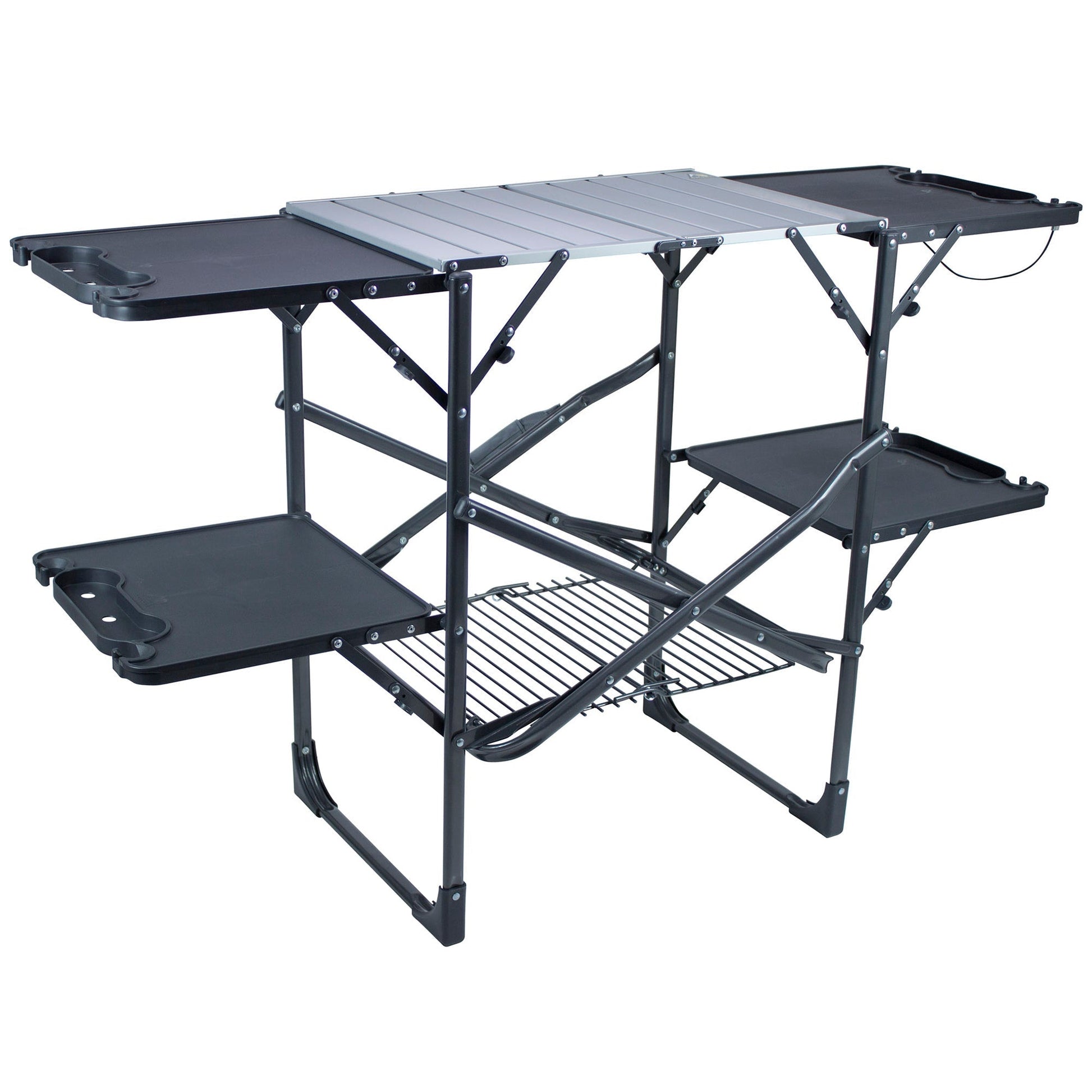 Compact Grilling Slim-Fold Cook Station - Choice 575 - Portable Compact BBQ Grilling Tool Set - Default Title