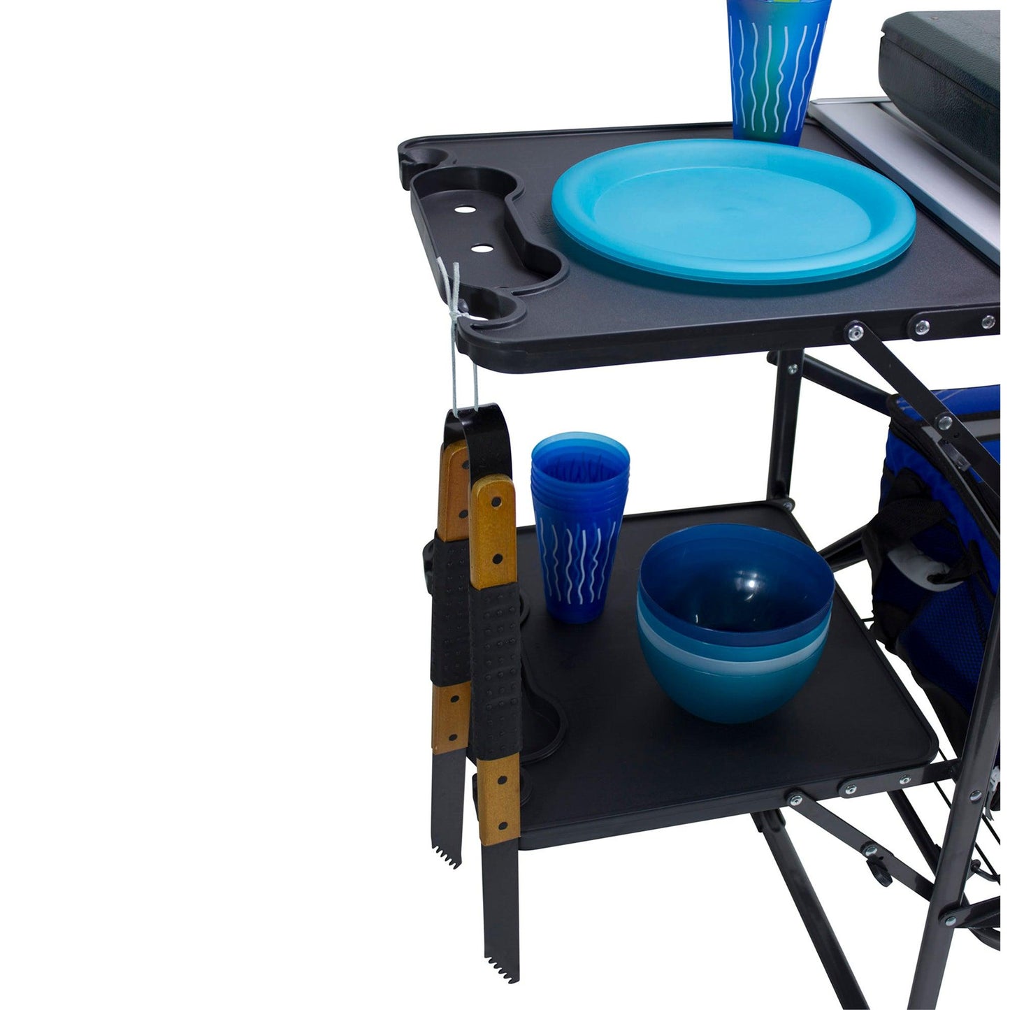 Compact Grilling Slim-Fold Cook Station - Choice 575 - Portable Compact BBQ Grilling Tool Set Detail