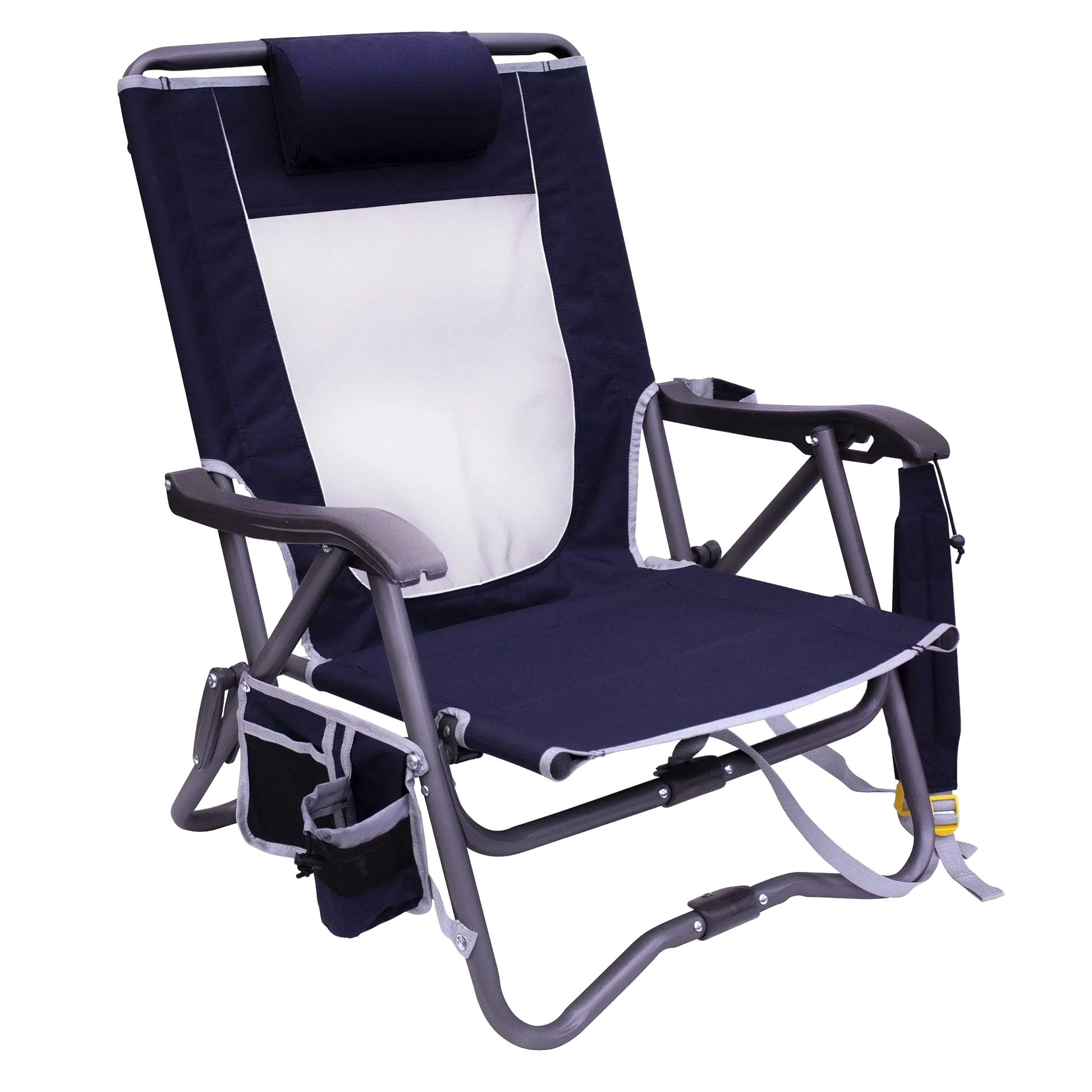 Telescoping Frame Bi-Fold Slim Event Chair - Choice 334 - Ultra-Lightweight Telescoping PackSeat Travel Stool - Indigo