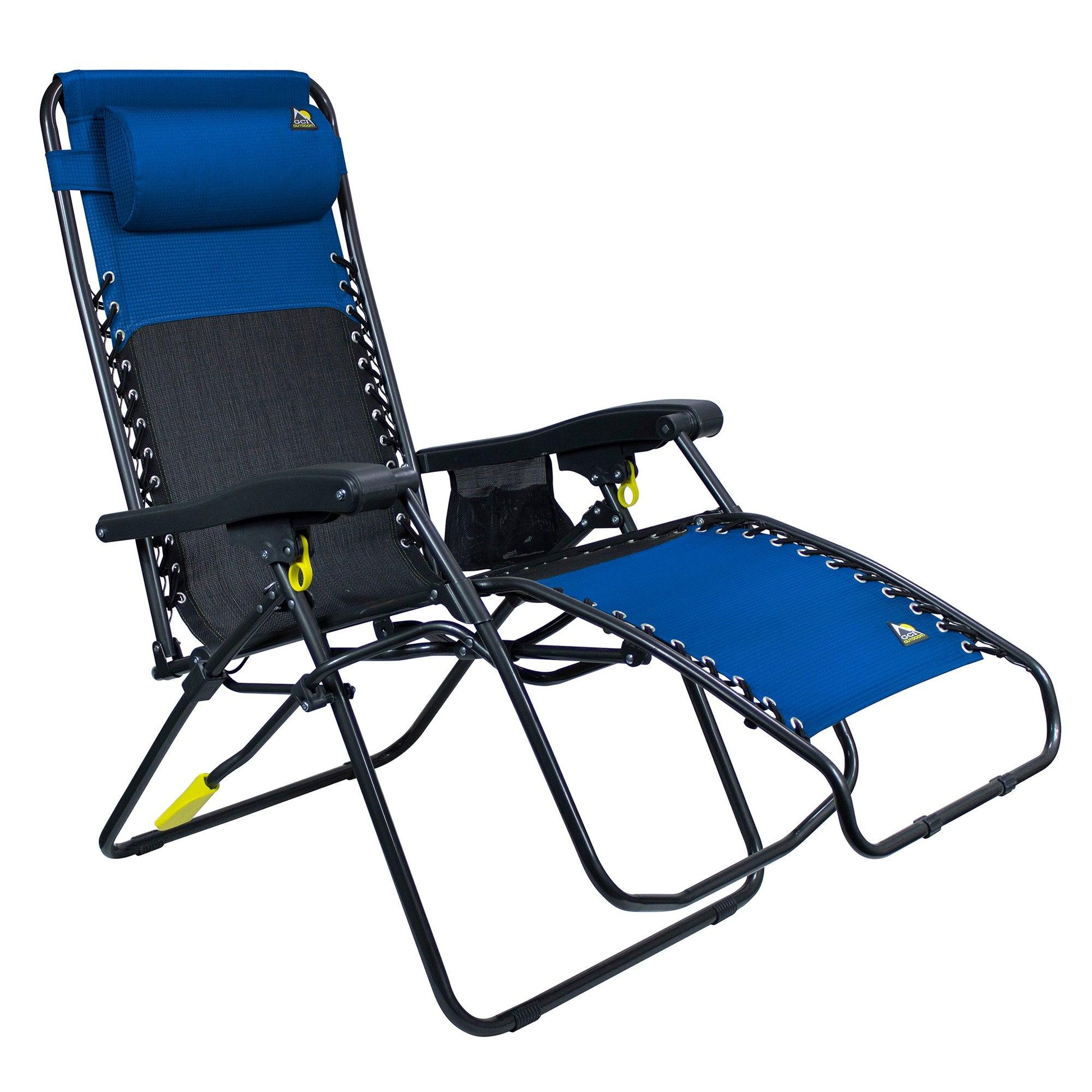 Reclining Beach Freeform Zero Gravity Lounger Bundle - Choice 507 - Multi-Position Outdoor Beach Chair with Pillow Detail