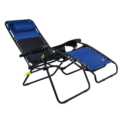 Reclining Beach Freeform Zero Gravity Lounger Bundle - Choice 507 - Multi-Position Outdoor Beach Chair with Pillow Detail