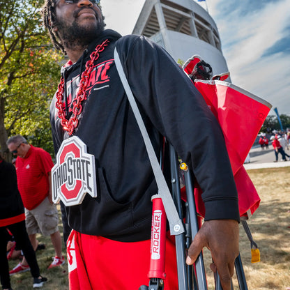 Patented Spring-Action College Comfort Pro Rocker - Ohio State Buckeyes - Choice 676 - RoadTrip Rocker Smooth Motion Camp Chair Detail
