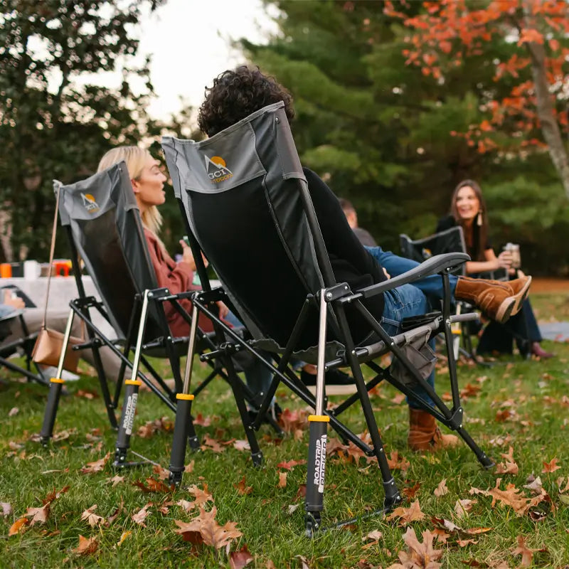 Heavy-Duty Freestyle RoadTrip Rocker - Choice 855 - Patented Spring-Action Rocking Chair for Camping Detail