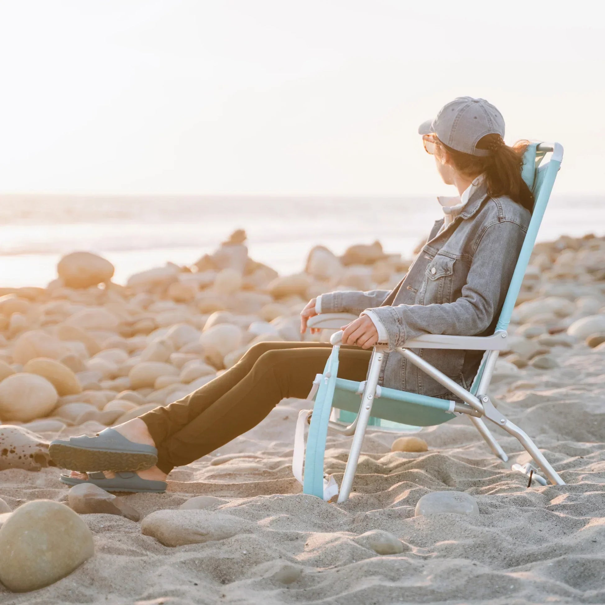 Rust-Resistant Aluminum Bi-Fold Beach Chair - Choice 601 - Rust-Resistant Aluminum Sand-Friendly Lounge Chair Detail