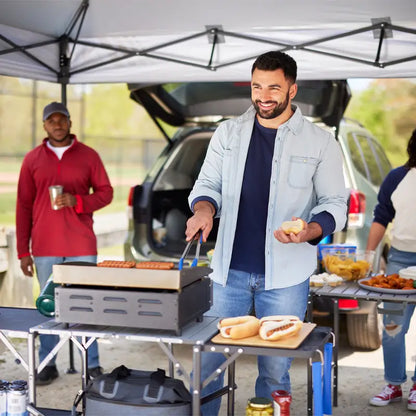 Compact Grilling Slim-Fold Cook Station - Choice 575 - Portable Compact BBQ Grilling Tool Set Detail