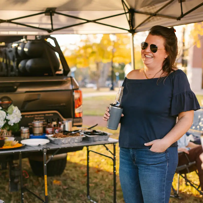 Heavy-Duty Grilling Slim-Fold Table XL - Choice 651 - Master Outdoor Kitchen Station for Tailgating & BBQ Detail