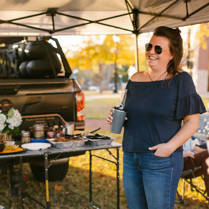 Heavy-Duty Grilling Slim-Fold Table XL - Choice 651 - Master Outdoor Kitchen Station for Tailgating & BBQ Detail