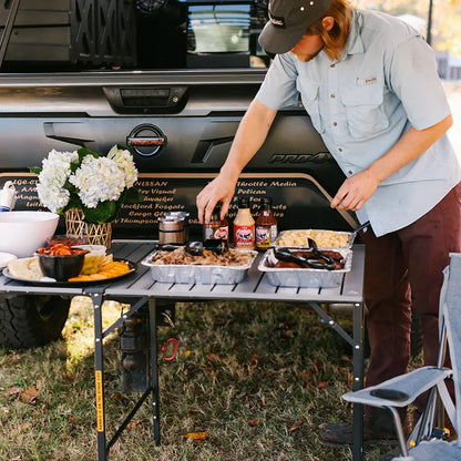 Multi-Functional Cook Slim-Fold Table - Choice 196 - Multi-Functional Heavy-Duty Grilling Table Counter Detail
