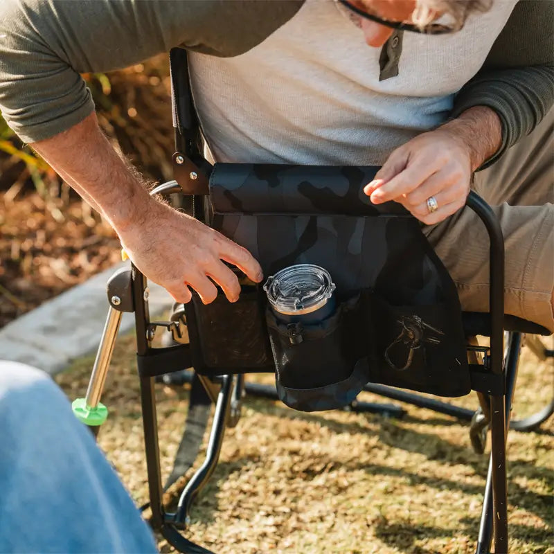 Luxury Camp Stowaway Rocker - Choice 794 - Freestyle Rocker Portable Outdoor Folding Chair Detail