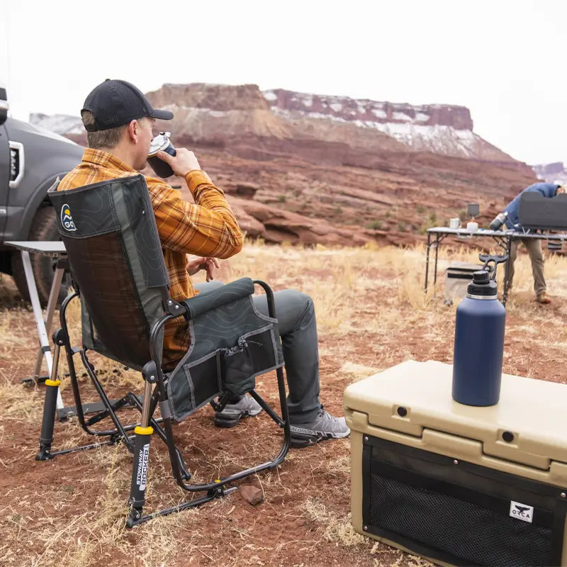 Luxury Camp Stowaway Rocker - Choice 794 - Freestyle Rocker Portable Outdoor Folding Chair Detail