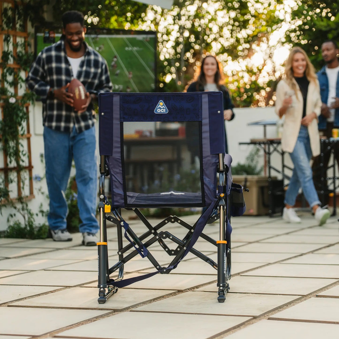 Luxury Camp Stowaway Rocker - Choice 794 - Freestyle Rocker Portable Outdoor Folding Chair Detail