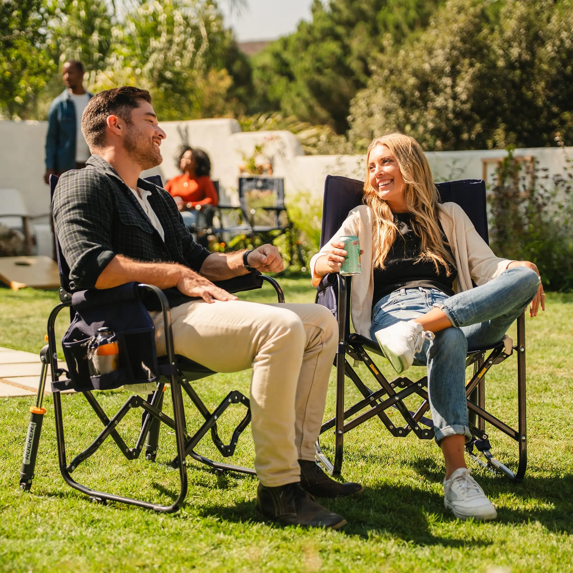 Luxury Camp Stowaway Rocker - Choice 794 - Freestyle Rocker Portable Outdoor Folding Chair Detail