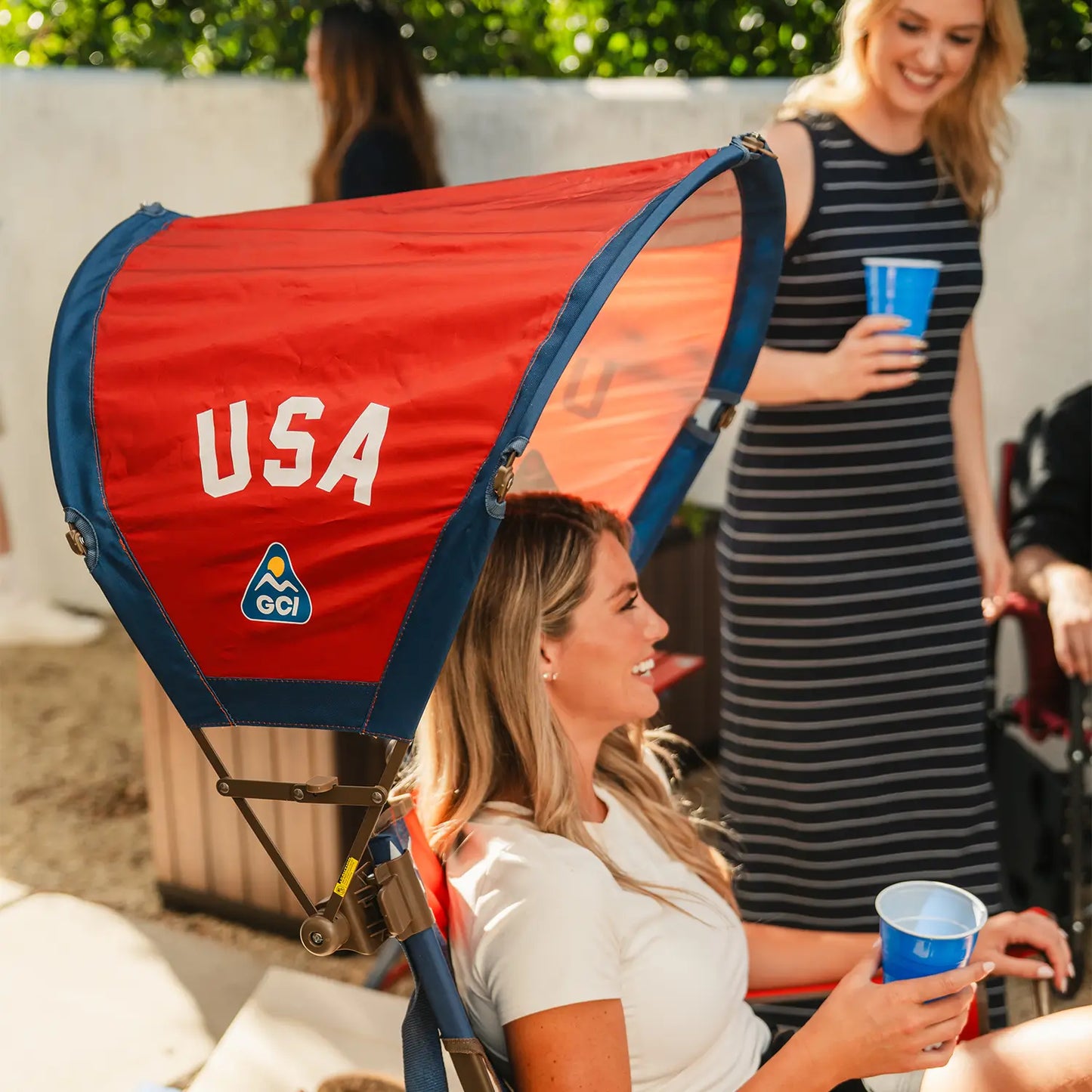 Instant Pop-Up SunShade Accessory - USA Anniversary Deluxe - Choice 917 - Pop-Up Outdoor Sun Shelter - UV400 Protection Detail