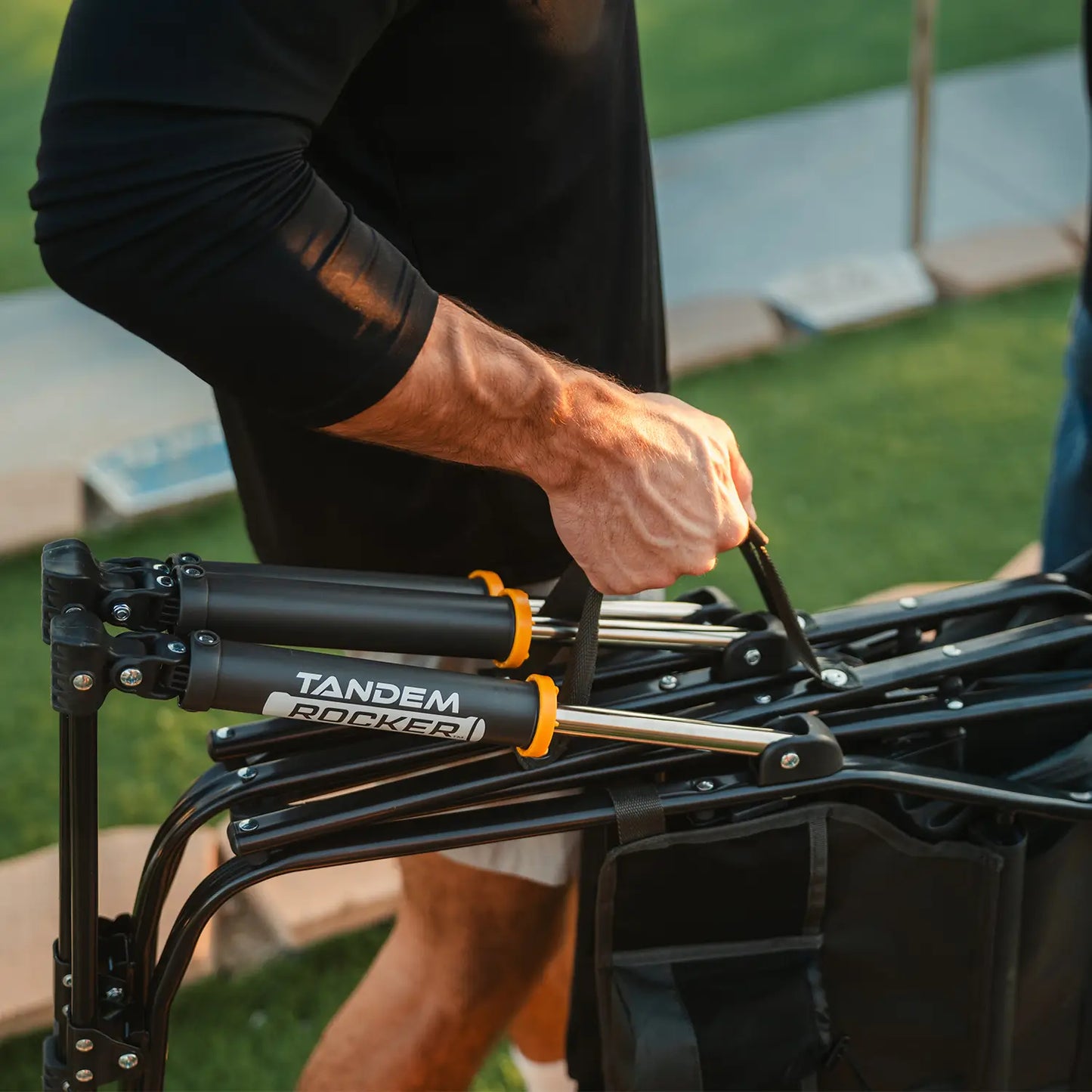 Patented Spring-Action Tandem Rocker - Choice 227 - RoadTrip Rocker Smooth Motion Camp Chair Detail