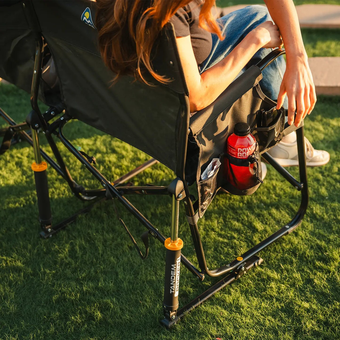 Patented Spring-Action Tandem Rocker - Choice 227 - RoadTrip Rocker Smooth Motion Camp Chair Detail