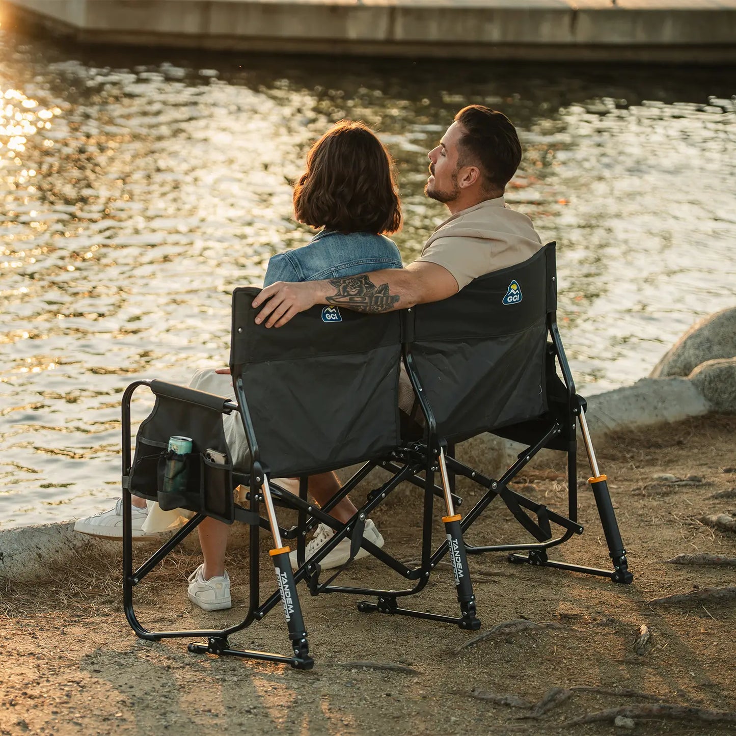 Patented Spring-Action Tandem Rocker - Choice 227 - RoadTrip Rocker Smooth Motion Camp Chair Detail