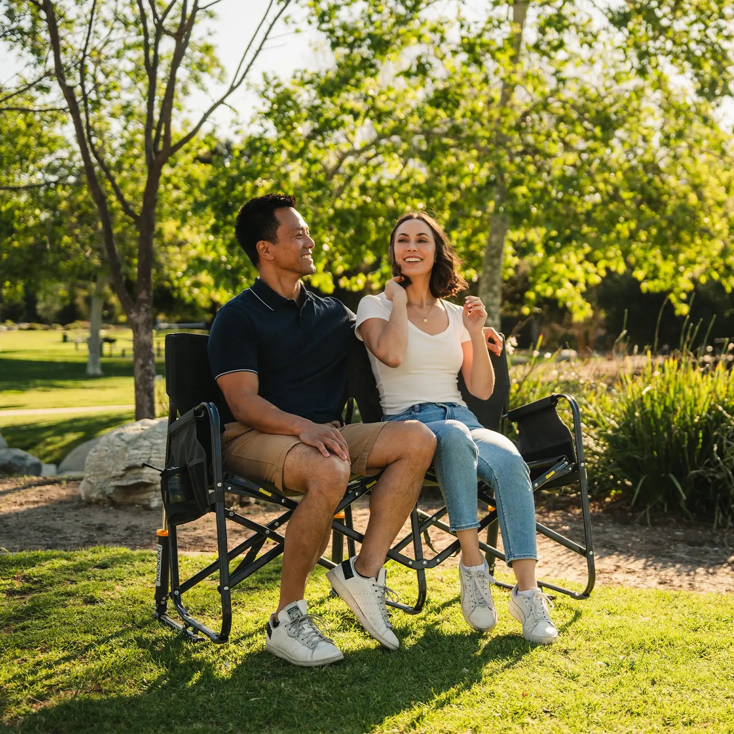 Patented Spring-Action Tandem Rocker - Choice 227 - RoadTrip Rocker Smooth Motion Camp Chair Detail