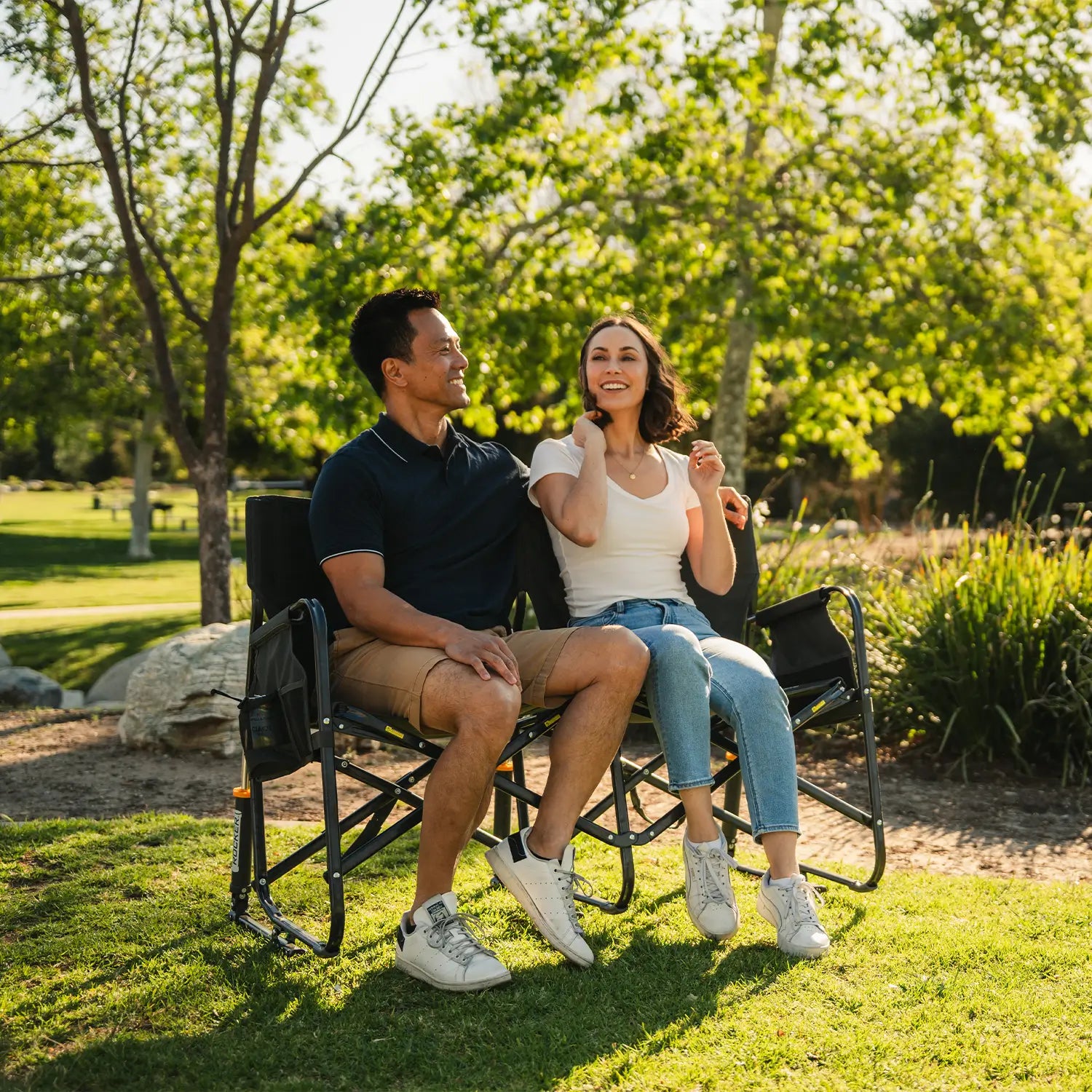 Patented Spring-Action Tandem Rocker - Choice 227 - RoadTrip Rocker Smooth Motion Camp Chair Detail
