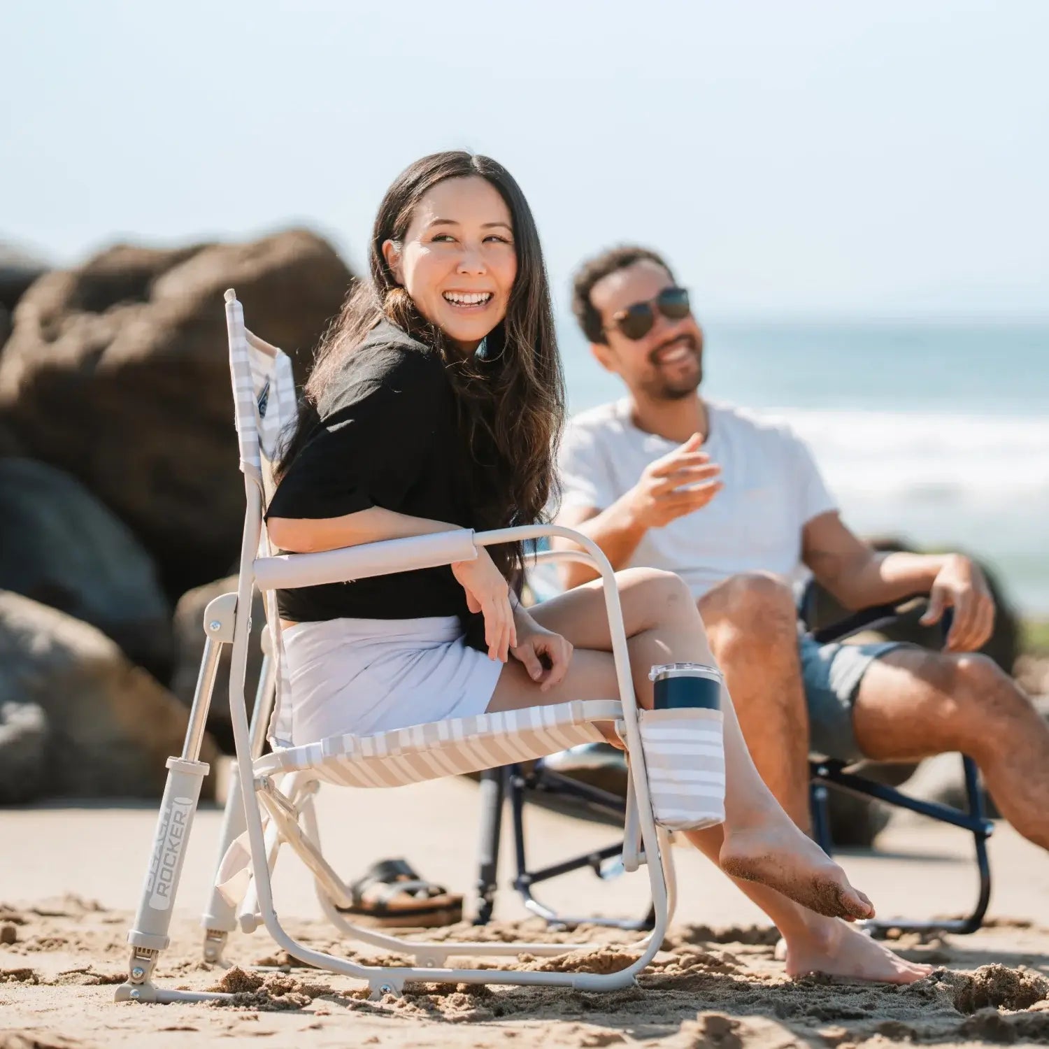 Smooth Motion Beach Rocker - Choice 712 - Freestyle Rocker Portable Outdoor Folding Chair Detail