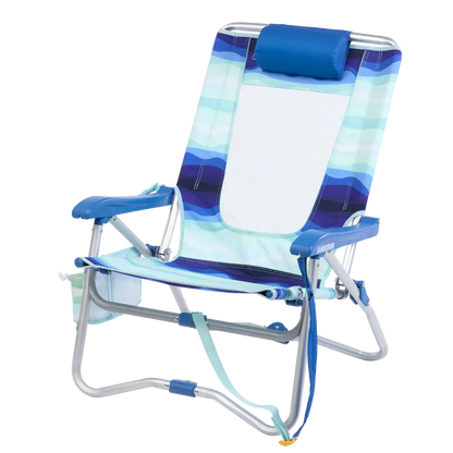 Rust-Resistant Aluminum Bi-Fold Beach Chair - Choice 601 - Rust-Resistant Aluminum Sand-Friendly Lounge Chair Detail