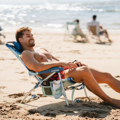 Rust-Resistant Aluminum Bi-Fold Beach Chair - Choice 601 - Rust-Resistant Aluminum Sand-Friendly Lounge Chair Detail