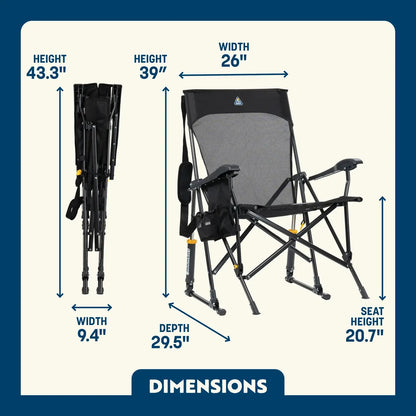 Premium All-Weather BreezeRocker - Choice 504 - RoadTrip Rocker Smooth Motion Camp Chair Detail