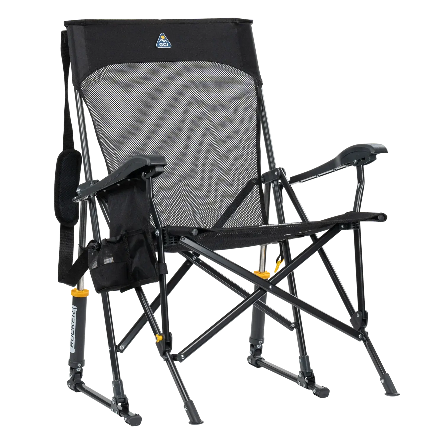 Premium All-Weather BreezeRocker - Choice 504 - RoadTrip Rocker Smooth Motion Camp Chair - Black